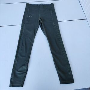 Under Armour Green Fitted High Rise Ankle Leggings Compression Sz Small